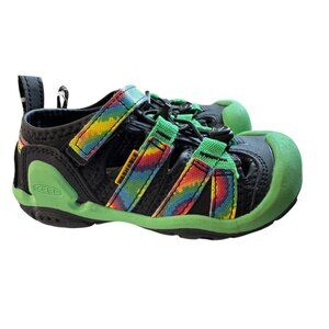 Keen Kids Newport H2 Water Sandals Size 11 US /‎ 29 EU Black Green Rainbow